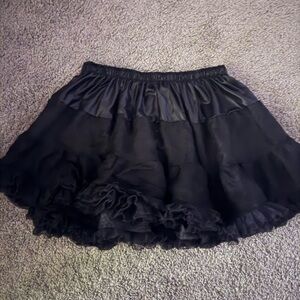 Black Ruffled Skirt